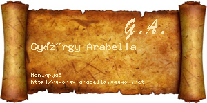 György Arabella névjegykártya